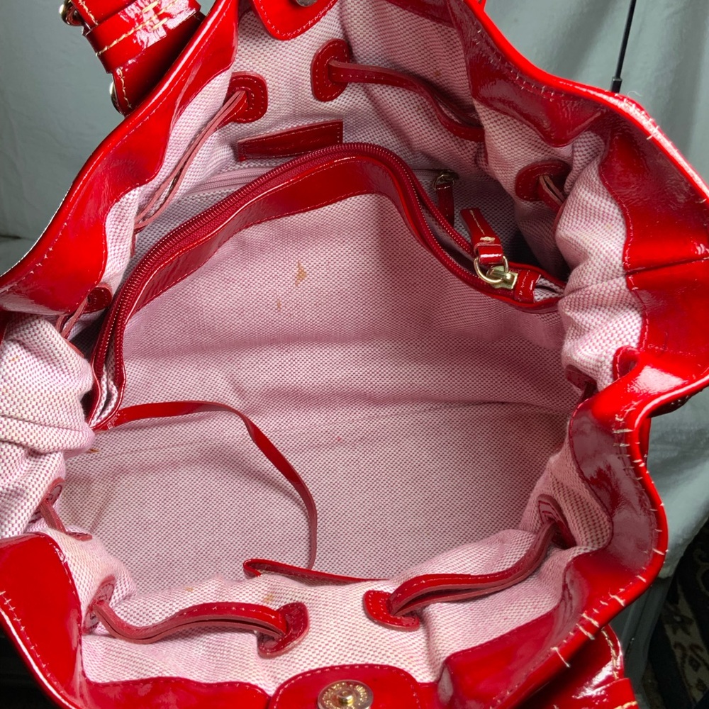 Dooney & Bourke Red Patent Leather Shoulder Bag - Picture 12 of 16